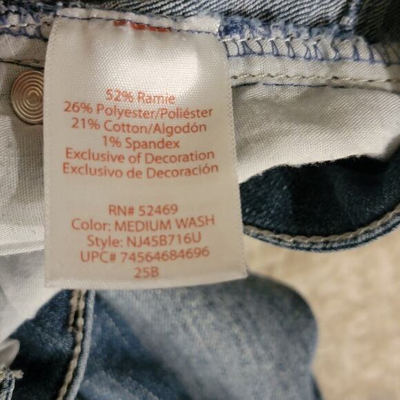 Y2K Vintage No Boundaries Beaded Boot Cut Sz 11 Medium Wash Style Jeans - Picture 11 of 13